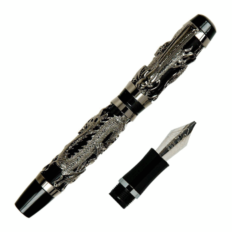 Gunmetal Dragon Fountain Pen